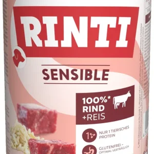 Sparpaket 24 x 400 g Rinti Sensible Rind & Reis Hunde Nassfutter Wochenendangebot